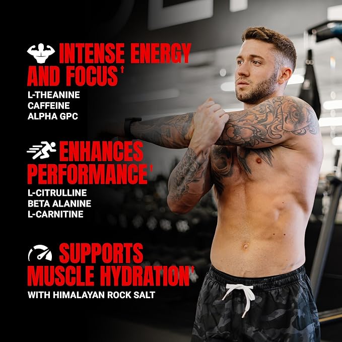 PROSUPPS Mr. Hyde Nightmare Pre Workout Powder with Caffeine &amp Beta Alanine - Preworkout for Intense Energy Mental Focus &amp Performance - Gym &amp Fitness Supplements (Black N' Blueberry 30