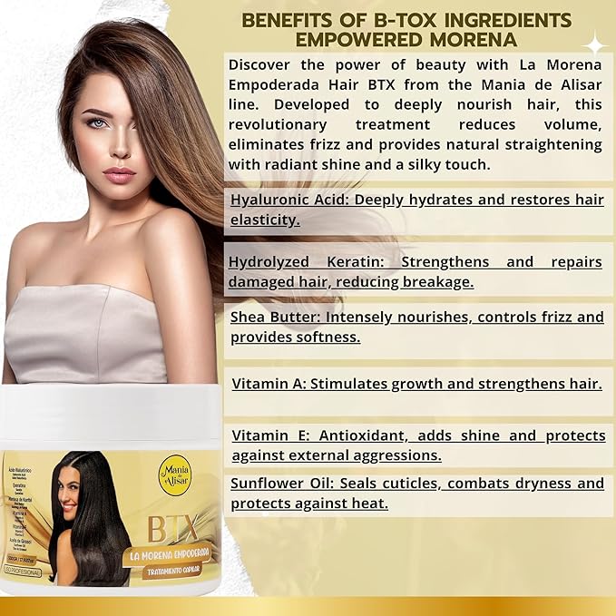 B-tox Hair Treatment 500g / 1763 oz ? Anti-Frizz Deep Hydration Hair Mask for All Hair Types ? With Hyaluronic Acid Hydrolyzed Keratin Vitamin A &amp E Sunflower Oil
