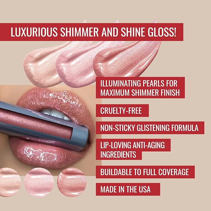 Runway Rogue LuxGloss Lip Gloss Trio High-Pigment Shimmer Lip Gloss Set (?˜Photo Filter???˜Catwalk???˜Strike a Pose??