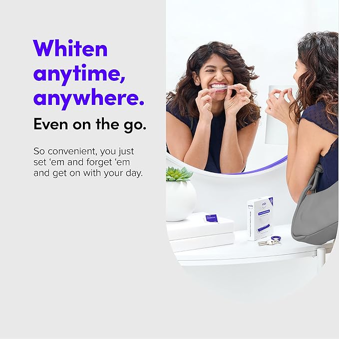 SmileDirectClub Fast Dissolving Teeth Whitening Strips - 18 Count - 2X Whiter Results 2X Faster - Professional Strength Hydrogen Peroxide - Pain Free and Enamel Safe