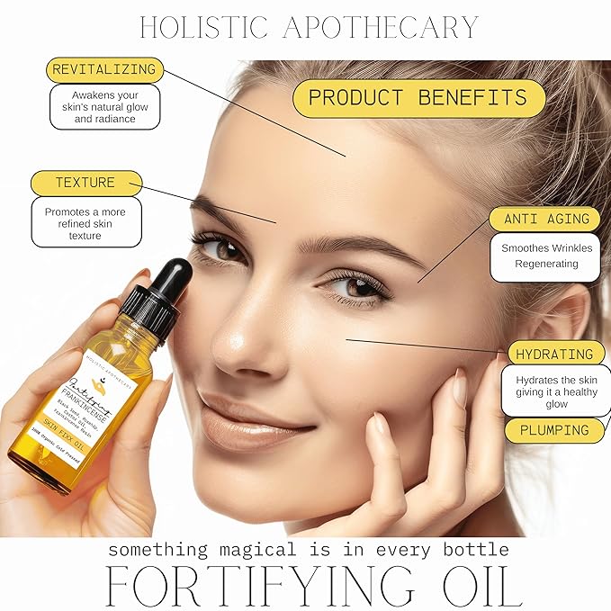 Fortifying Frankincense Resin Infused 100% Organic Black Seed Rosehip &amp Castor Oils for Face Miracle Anti-Aging Facial Moisturizer Cold Pressed Oils Natural Serum Skincare Hydrates Skin