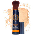 Brush On Block New Formula SPF 30 Mineral Powder Sunscreen Touch of Tan Refillable Broad Spectrum Water Resistant Face Protection For All Skin Types Subtle Hint of Color Reef Friendly