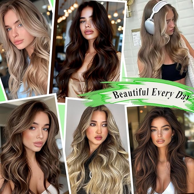 Hair Topper16 Hair Toppers for WomenWig Topper PiecesLarge Coverage Invisible Hairpiece Clip-in Volumizing &amp Curl Wiglet for Thinning Crown/Hairloss (Blonde with Dark Root)