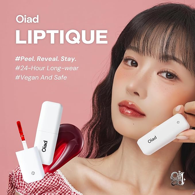 Liptique Korean Lip Stain Peel Off - 24 Hour Long Lasting Lip Tattoo Waterproof &amp Transfer Proof Nourishing &amp Hydrating Lip Tint for Women Instant Plumping Lip Tints Peel Off (002 ODDPIN)