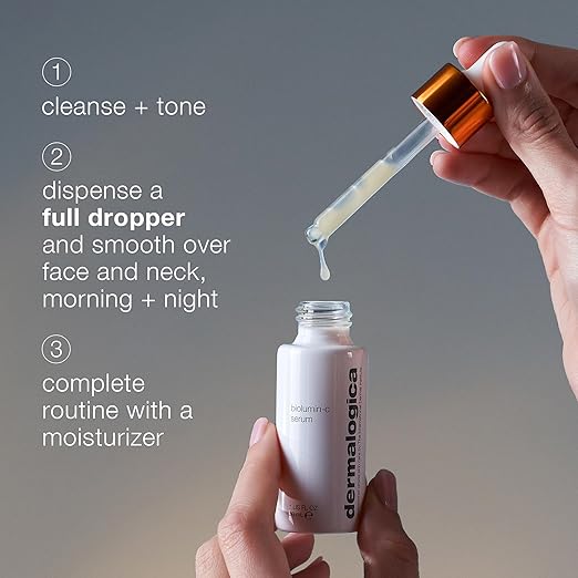 Dermalogica Biolumin-C Serum Vitamin C Dark Spot Serum for Face with Peptide and AHA - Exfoliates and Reduces Unbalanced Pigmentation for Brighter Firmer Skin