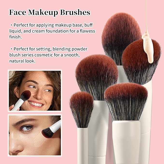 EIGSHOW Makeup Brushes 18Pcs Professional Make Up Brush Set with Lables For Foundation Blush Contour Eyeshadow Eyeliner Cruelty-Free Vegan (MUA PRO)