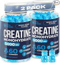 5000mg Creatine Monohydrate Gummies Formula for Men and Women Ultimate Muscle Builder Energy Booster &amp Pre-Workout Supplement (2 Pack)