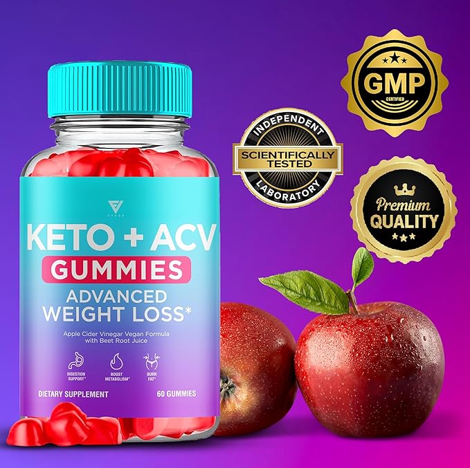 (3 Pack) Keto ACV Gummies Advanced Weight Loss ACV Keto Gummies for Weight Loss Women Men Keto + 1000MG Apple Cider Vinegar Advanced Fat Burn Dietary Support Gummy Supplement Formula (180 Gummies)