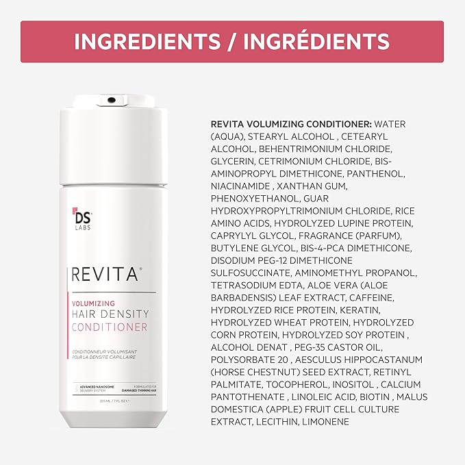 DS Labs Revita Volumizing Shampoo &amp Conditioner Set for Women ? For Fine Flat Thinning Hair Weightless Root Lift Supports Hair Density Sulfate-Free Color-Safe (205 mL Each 2 Count)
