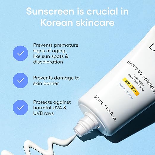 LANEIGE Hydro UV Defense Sunscreen SPF 50+: Hypoallergenic &amp Dermatologist-Tested Korean Broad Spectrum Sun Protection with No White Cast