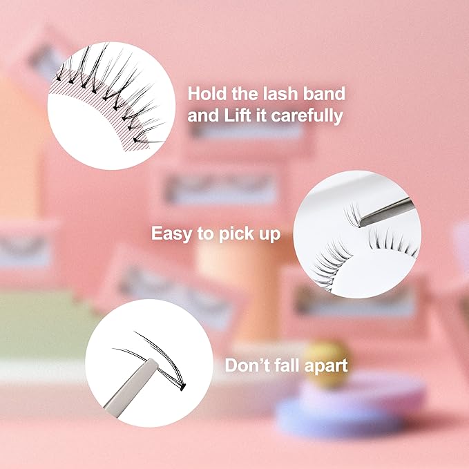 EYEME Cutting Eyelash NO.V32 ? 5 Set Pack Customizable Cluster Lashes with Layered Short &amp Long Fibers for a Soft Romantic Look Lightweight &amp Flexible K-Beauty