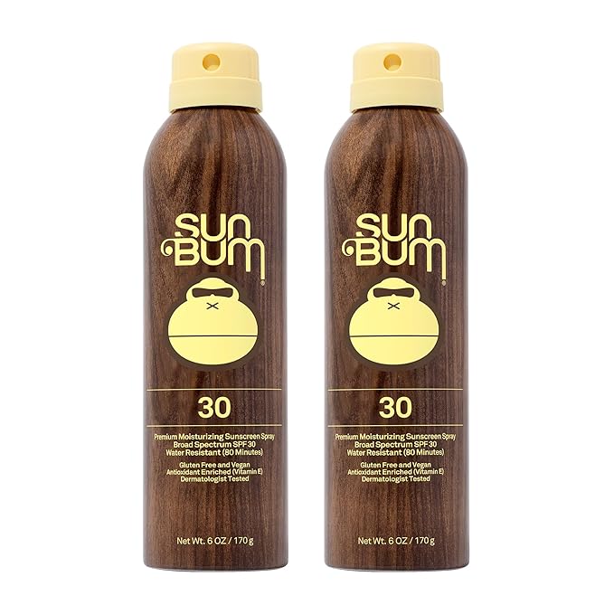 Sun Bum Original SPF 30 Sunscreen Body Spray - Broad Spectrum Moisturizing Sunscreen with Health & Beauty > Health Care > Vitamins & Supplements > Vitamins > Vitamin E - Hawaii 104 Act Compliant (Made without Octinoxate &amp Oxybenzone) - 6 oz (Pack of 2)