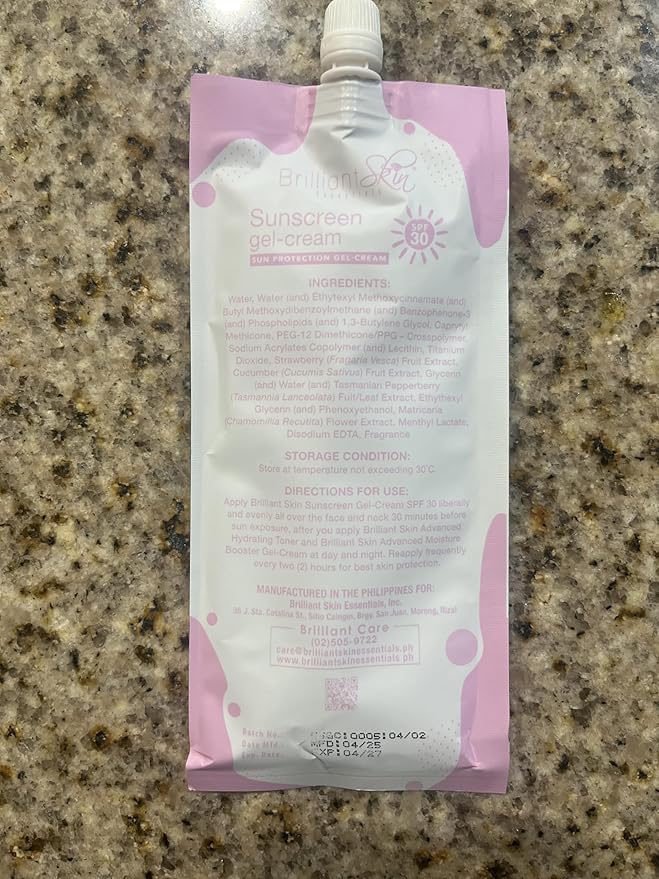 Brilliant Skin Sunscreen Gel-Cream Refill Sachets 50g Pack of 2
