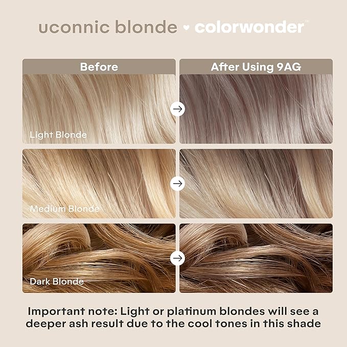 Madison Reed colorwonder Demi-Permanent Hair Color Effortless At-Home Hair Dye Ammonia-Free Cruelty-Free Unconnic Blonde (ANG Beige Ash Blonde) Pack of 1