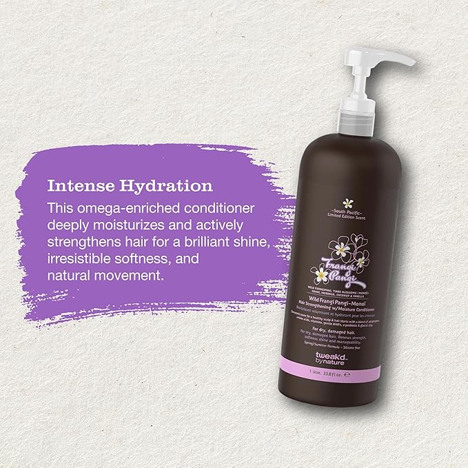 Tweak?™d by Nature - Restore Frangi Pangi-Monoi Hair Strengthening Conditioner Sulfate Free Deep Conditioner for Dry Damaged Hair with Coconut Monoi Oil and Wild Frangipani for Shine (33.8 ounces)