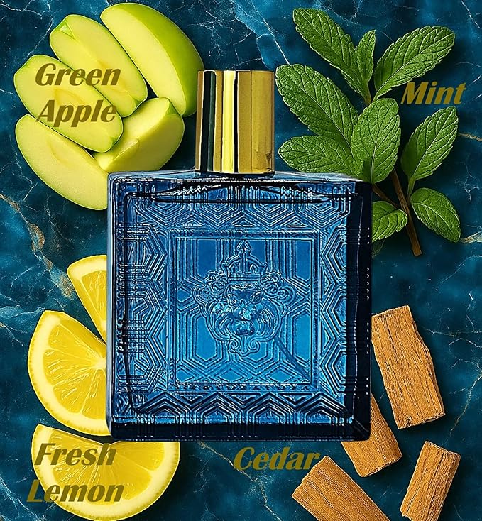 Versatile For Man &amp CUP 04-Piece Set Cologne for Men 2x100ml &amp Mini Perfume 2x35ml Eau de Toilette long-lasting Mint Grapefruit &amp Marine notes for daytime Travel perfume bottle frag