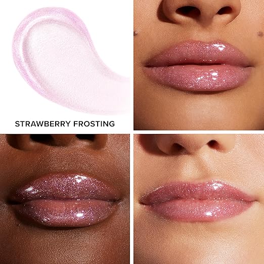 Too Faced Kissing Jelly Lip Oil Gloss | Hydrating Lip Oil + Gloss Hybrid for Instant Moisture and Shine 0.15 Fl Oz