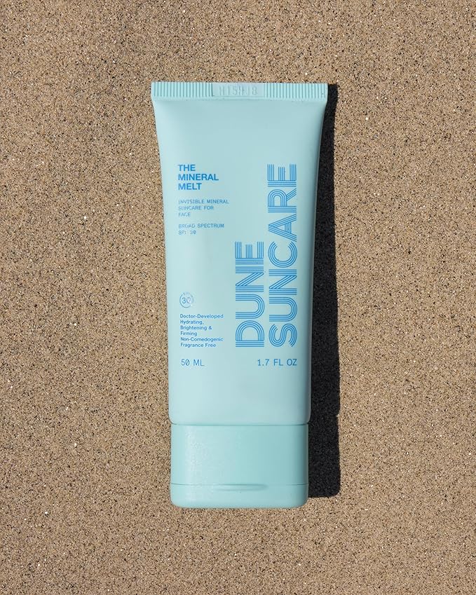 The Mineral Melt ? Sheer Mineral Face Sunscreen SPF 30 Broad Spectrum Fragrance-Free Sunblock ? Hydrating Anti-Aging Brightening Peptide-Packed Award-Winning Formula (1.7 Fl Oz)