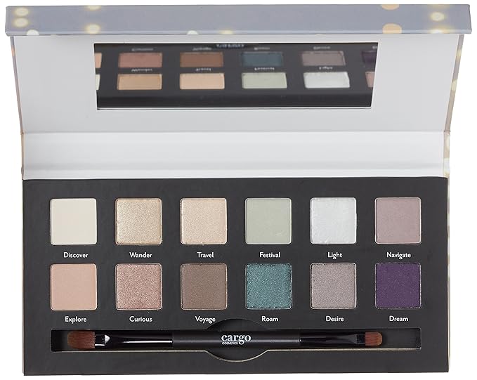 Cargo Cosmetics - High Pigment Eyeshadow Palette Smudge-Proof Transfer-Proof Longwear Crease-Proof Wanderlust
