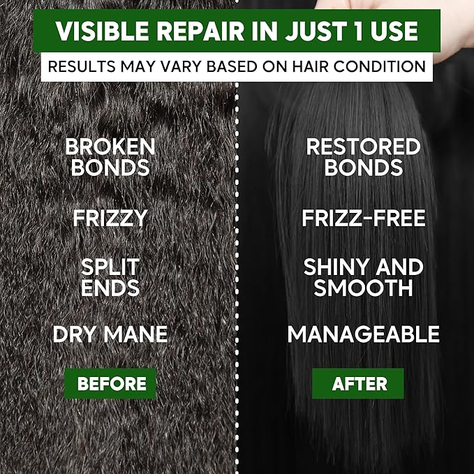 AFRO BRAZILIAN BONDOX Extra-Strong Hair Mask - Intense Hair Treatment for Afro Coarse &amp Curly Hair - Deep Repair &amp Frizz Control - With Almond &amp Shea Oils Seaweed - Formaldehyde Free - 2