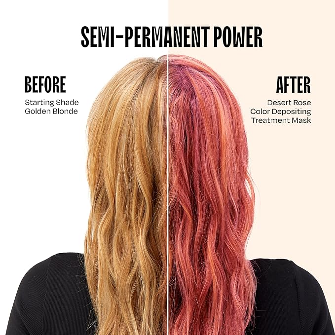 Overtone Semi Permanent Hair Color Conditioner Desert Rose 8 oz Nourishing Damage-Free Color Depositing Mask for All Hair Types with Shea Butter &amp Coconut Oil Vegan &amp Cruelty-Free