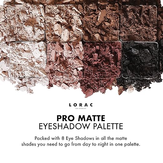 LORAC PRO Matte &amp Shimmer Eyeshadow Palette Metallic High Pigmented Mirror Compact