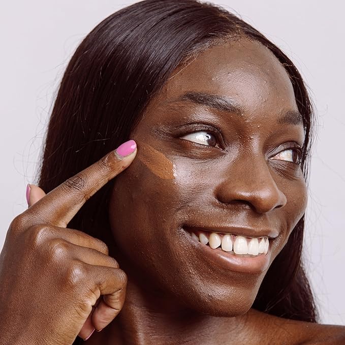 Naked Sundays BeautyScreen??SPF 50 Mineral Peptide Foundation Tint ? 2-in-1 Skin Tint &amp Mineral Sunscreen | Radiant Buildable Coverage Acne-Safe Infused with Peptides (10 Deep Neutral 1.01 oz)