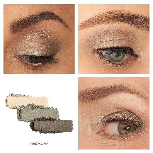 jane iredale PurePressed Eye Shadow Triple Highly Pigmented Mineral Based Eye Color Long Lasting &amp Crease Resistant Formula Safe for Sensitive Eyes