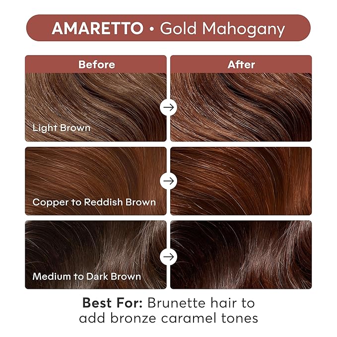 Madison Reed Color Reviving Gloss Amaretto - Bronze Semi-Permanent Hair Dye Enhances Hair Color &amp Corrects Tone Adds Brilliant Shine Keratin &amp Argan Oil 4 Fl Oz (118 mL)