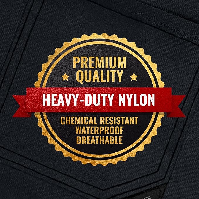 Under NY Sky Cross-Back Barber Apron ? Heavy-Duty Nylon Water and Chemical Resistant Flapped Pocket ? Adjustable for Men Women ? Pro Hair Stylist Salon Colorist Artist