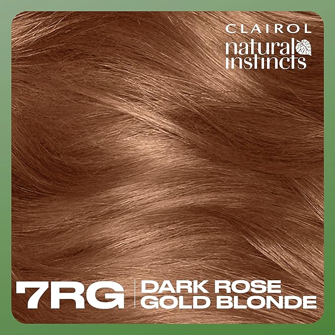 Clairol Natural Instincts Demi-Permanent Hair Dye 7RG Dark Rose Gold Blonde Hair Color Pack of 3