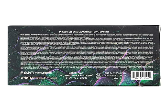 Whats Up Beauty - Dragon Eye Eyeshadow Palette Talc Free Clean Cruelty Free Made in Italy Makeup