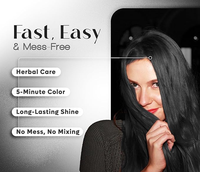 Hair Dye Shampoo Black ? 2-in-1 Shampoo Color Hair Dye for Quick Gray Coverage ? Semi Permanent Hair Color for Men and Women ? 500ml