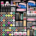 Professional Acrylic Nail Kit with UV Light Gel Polish Drill Art Tips &amp Decoration - DIY Nail Art Tool &amp Supplies
