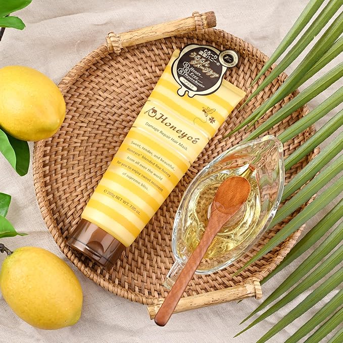 Honey-Che Damage Repair Hair Mask 200g - Honey Infused Hair Mask for Damaged Hair - Deep Conditioning Treat-ment - Hydrating &amp Moisturizing Softens &amp Restores - Ideal for Dry Frizzy Curly H