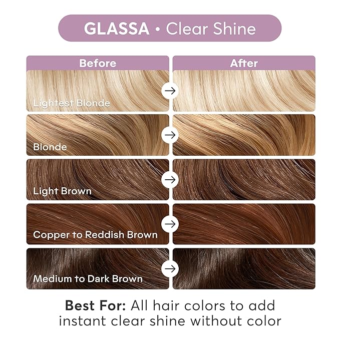 Madison Reed Color Reviving Gloss Glassa - Clear Semi-Permanent Hair Gloss Enhances Hair Color &amp Corrects Tone Adds Brilliant Shine Keratin &amp Argan Oil 4 Fl Oz (118 mL)