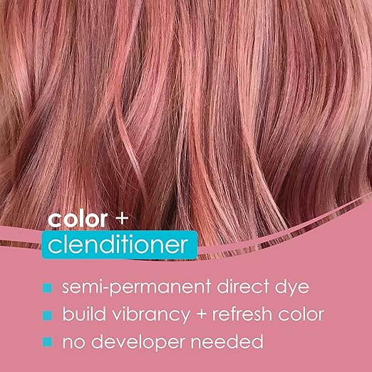 Keracolor Color + Clenditioner 3-in-1 Color-Depositing Conditioner Gentle Cleansing Conditioner Infusing Semi-Permanent Hair Color 9 Shades 33.8 Fl Oz