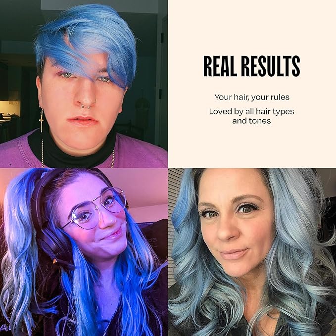 Overtone Semi Permanent Hair Color Conditioner Glacier Mist 8 oz Nourishing Damage-Free Color Depositing Mask for All Hair Types with Shea Butter &amp Coconut Oil Vegan &amp Cruelty-Free