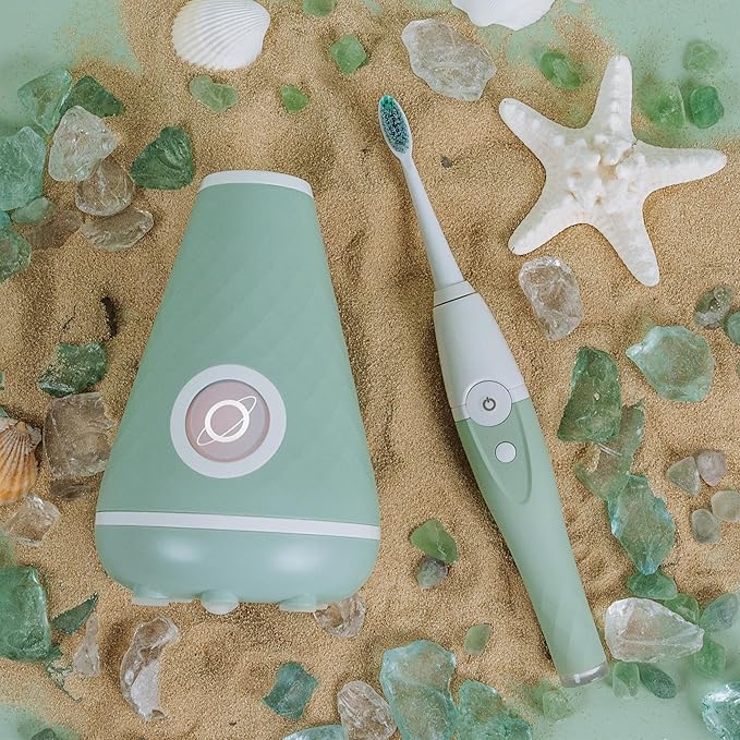 Tao Clean UV Sanitizing Sonic Toothbrush and Cleaning Station Electric Toothbrush Dual Speed Setting Seaglass Green