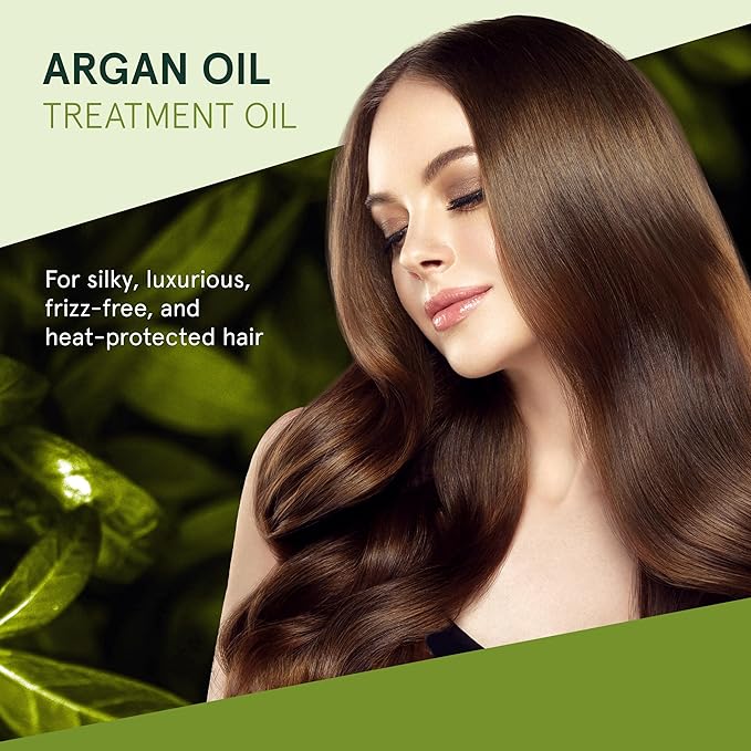 Inoar Argan Oil Hydrating Treatment Oil with Smoothing &amp Thermal Protection for Hair Vegan &amp Cruelty-Free 2 Fl Oz