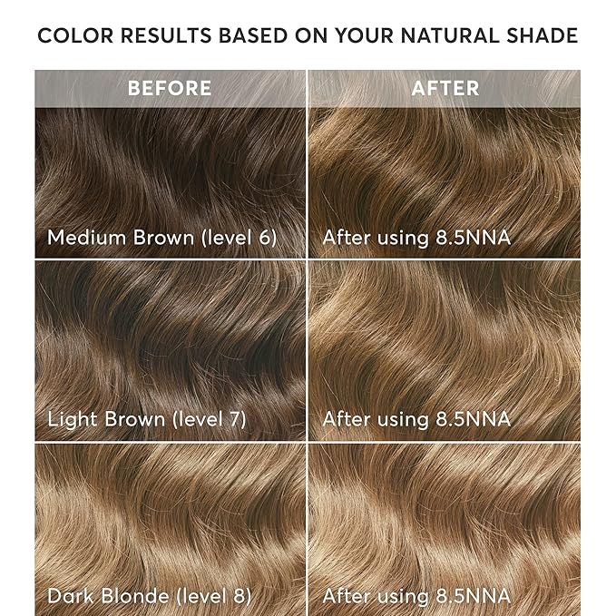 Madison Reed Radiant Hair Color Kit | 8.5NNA Dark Neutral Blonde (Lusia) 100% Maximum Gray Hair Coverage | Salon-Quality Permanent Hair Dye for Resistant Grays | PPD-Free &amp Ammonia-Free | 1 Pack