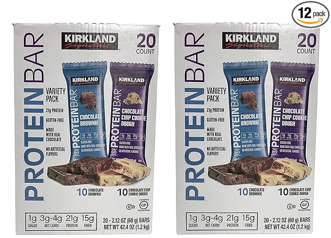 Kirkland Signature Protein bar Energy Variety Pack (Family Bundle)