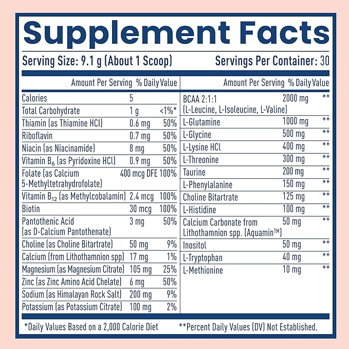 NativePath Native Hydrate Zero Sugar Electrolytes Powder with BCAAs Peach Mango Hydration Keto &amp Paleo Friendly 30 Servings