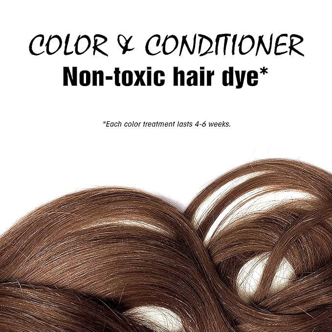 Light Mountain Henna Hair Color &amp Conditioner - Medium Brown Hair Dye for Men/Women Organic Henna Leaf Powder and Botanicals Chemical-Free Semi-Permanent Hair Color 16 Oz