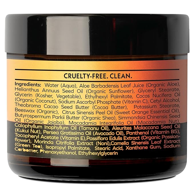 Eve Hansen Vitamin C Night Cream for Face and Neck - Hydrating Brightening Anti-Aging Moisturizer for Mature Dry Skin - Non-Greasy - 2 oz