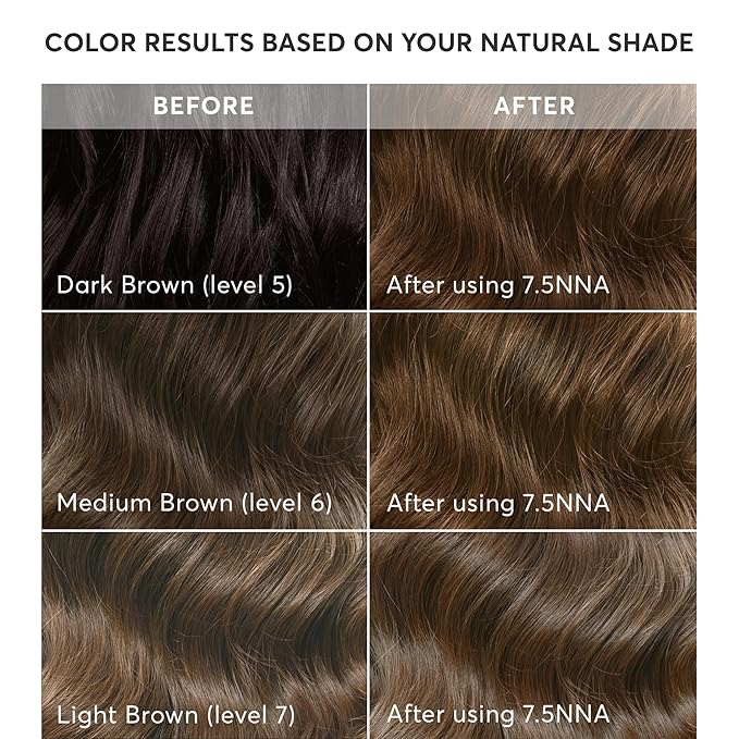 Madison Reed Radiant Hair Color Kit | 7.5NNA Light Neutral Brown (Umbria Brown) 100% Maximum Gray Hair Coverage | Salon-Quality Permanent Hair Dye for Resistant Grays | PPD &amp Ammonia-Free | 1 Pack
