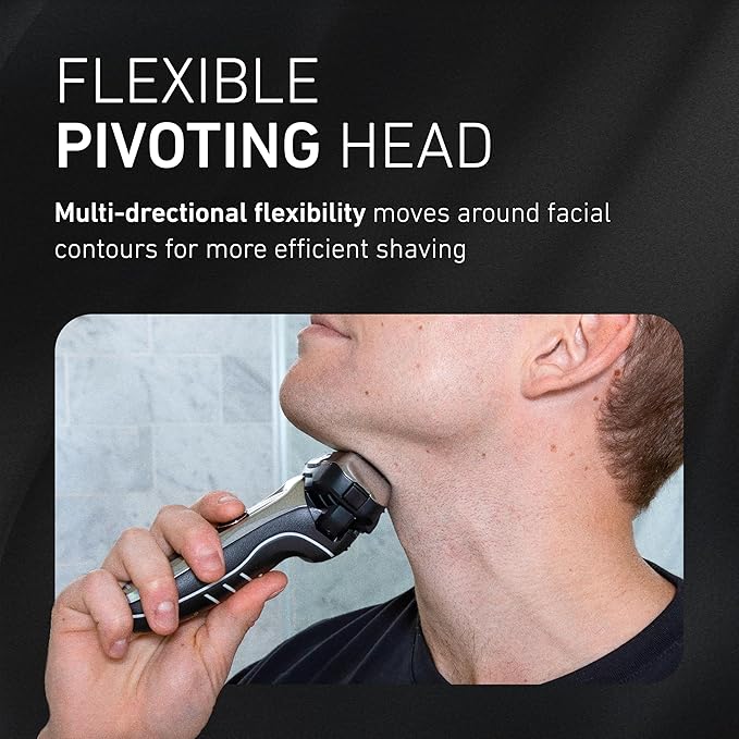 Panasonic ARC5 Electric Razor for Men with Pop-Up Trimmer Wet/Dry 5-Blade Electric Shaver with Intelligent Shave Sensor and Multi-Flex Pivoting Head ? ES-LV65-S (Silver)