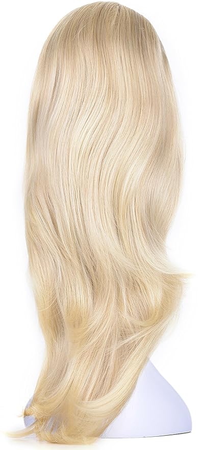 Onedor 22 Semi Curly Hair Women Ladies 3/4 Half Wig Premium Japanese Synthetic fibers Wigs with Secured Mesh Head Cap (R21T)