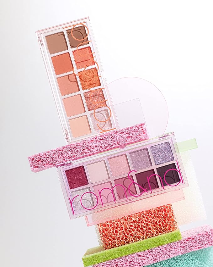 rom&ampnd Better Than Palette 102g (08 Peach Dahlia Garden) | Eye Makeup Palette Matte &amp Shimmer Eye Shadow Sparkling Glittery various 10 shades Long Lasting High Pigmented Blendable Warm