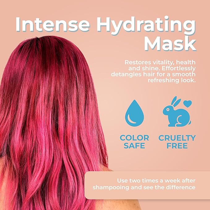Latinoil - Chia Restorative Hair Mask - Deep Conditioning &amp Repair Treatment for Damaged Dry Frizzy Hair - Intensive Moisture Conditioner with Chia Oil for Shine Softening and Strengthening - 25